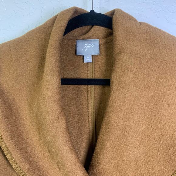 J. JILL Jacket Blazer M Asymmetrical 3 Button Wool Blend Oversized Collar Unline - Picture 5 of 14